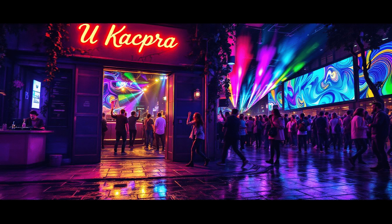 The unique vibe of Pub U Kacpra in Krakow, a great place for karaoke.
