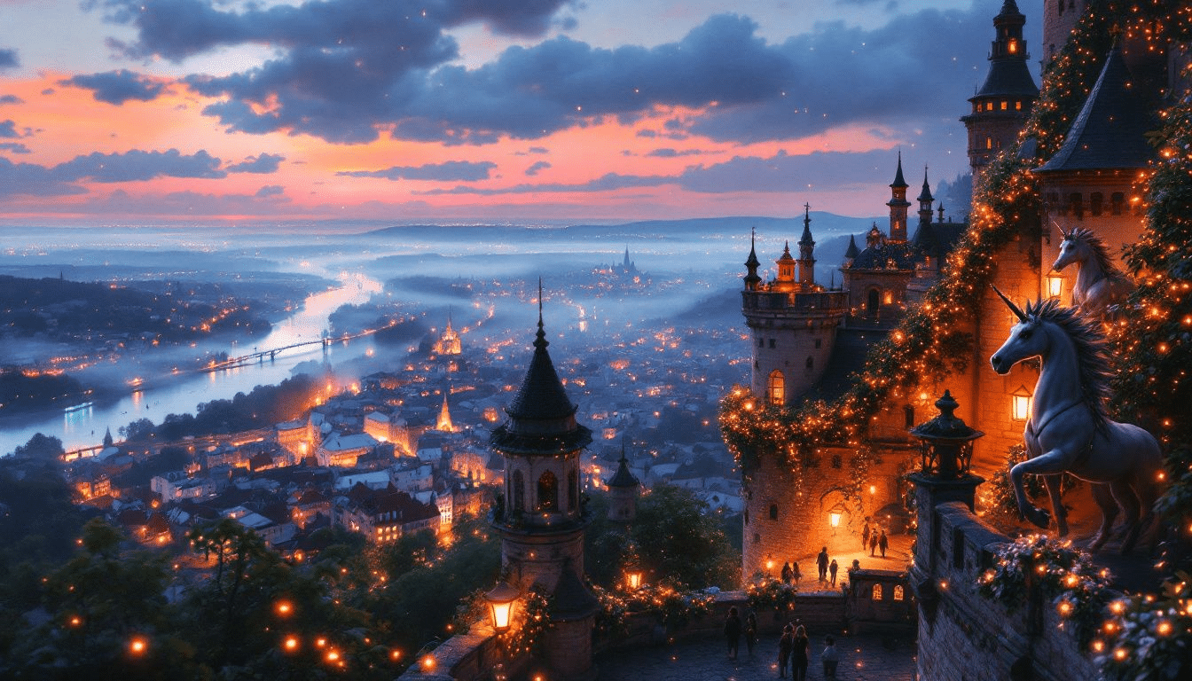A stunning nighttime view from Wawel Castle overlooking the city of Krakow.